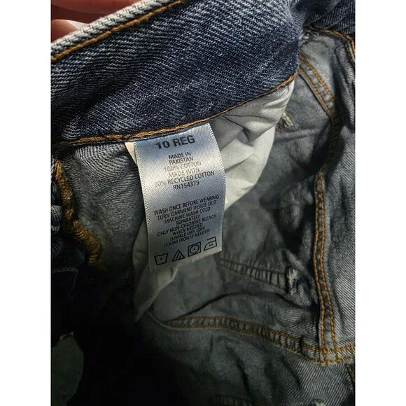 AERO High Rise Baggy women's Blue Denim Jeans Size 10 REG 100% Cotton - Picture 6 of 6